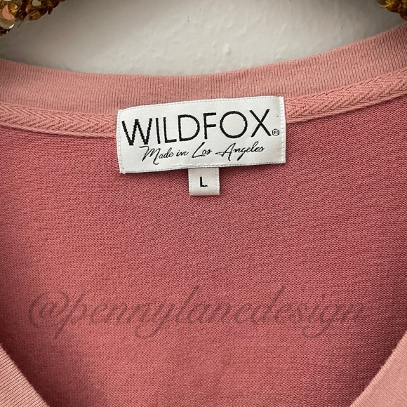 WIldfox Exercise & Cocktails V-Neck Sweater Baggy Beach Jumper - Picture 5 of 5
